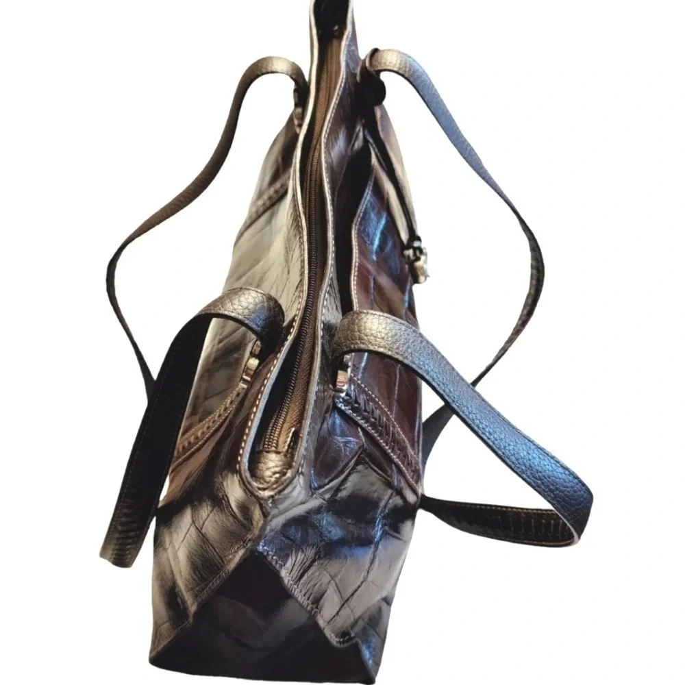 Brighton Croco Short Tote Bag EUC ❤️ - Picture 10 of 15